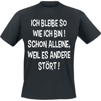 Veste courte Ich bleibe so wie ich bin pour hommes noir 5XL