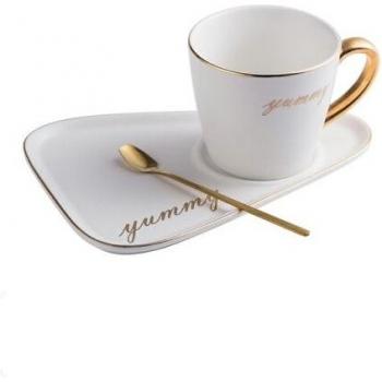 260ML Phnom Penh Eco-Friendly Coffee Mug with Spoon and Saucer