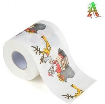 Papel higiénico con estampado navideño