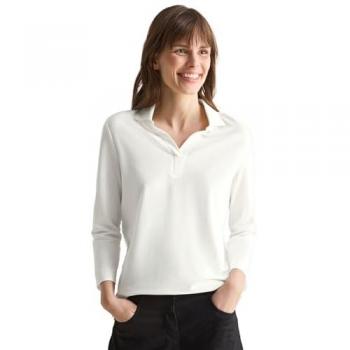 Cecil Piquée Poloshirt - Damen - Weiß - Größe M