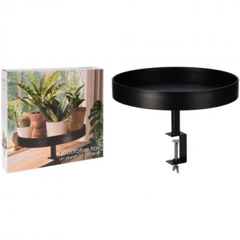 Bandeja decorativa con abrazadera negro 36x26 cm