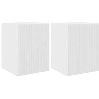 Gloss White Wall‑Mounted TV Cabinet – 2 Pieces (VidaXL)