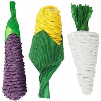 Jouets à mâcher pour perroquet, 3 pièces, forme de lapin