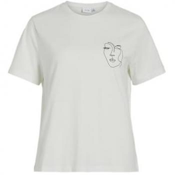 Vila T‑shirt Sybilla 14103247 Bianco Regolare Fit