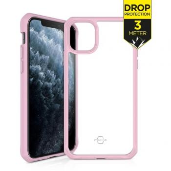 Itskins Hybrid Solid Hülle für iPhone 11 Pro Max - Pink, Transparent