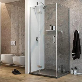 Mampara Ducha Idralite 190cm 80x80 Transparenta Flip con Tratamiento EasyClean