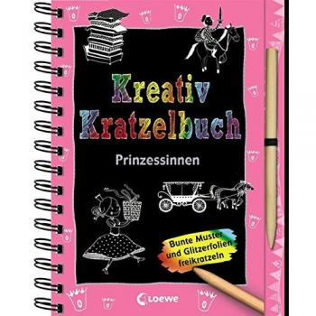 LOEWE VERLAG 978-3-7855-8276-3 Kreativ-Kratzelbuch Prinzessinnen