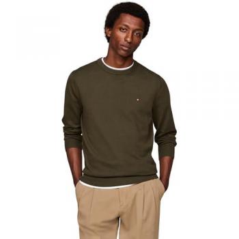 Maglione girocollo in cotone e cashmere