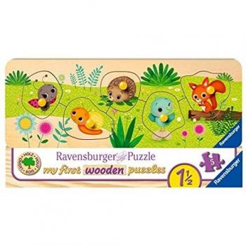 Teile Ravensburger Kinder Holz Puzzle my first wooden Tierkinder im Garten 03122