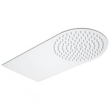 Soffione doccia ultrapiatto arrotondato a parete inox lucidato a specchio cod 75927
