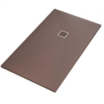 Olimpo Docce Piatto Doccia Marmoresina 120x120 in Marrone Effetto Pietra