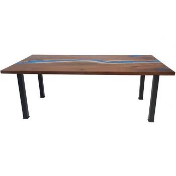 Ozean Esstisch mit Epoxidharz 220x90