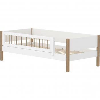 Lit Enfant Flexa Effet Bois Blanc 90x200cm