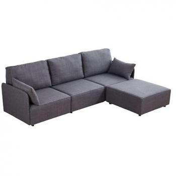 Sofá Modular Estilo Contemporáneo Riposo 276 CM Gris