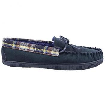 Sodbury Blue‑Dread Cotswold Pantofole Uomo in Camoscio