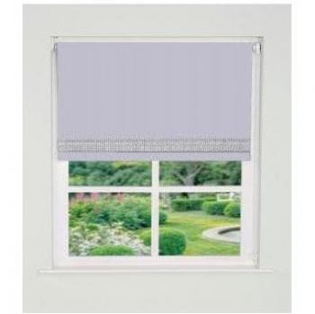 New Edge Blinds Straight Diamante Edge Border Blackout Roller Blind 165cm Drop