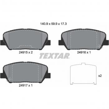 Textar Bremsbeläge vorne Hyundai i30 Veloster Kia Ceed Optima 1,0 - 2,0