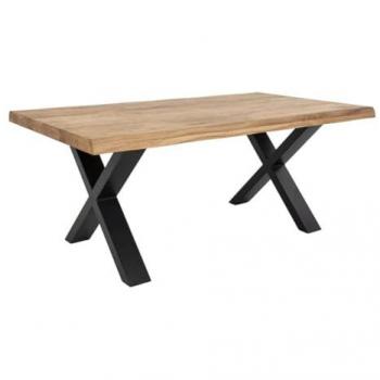 Ciotat - Table Basse en Chêne Naturel avec Pieds en Acier