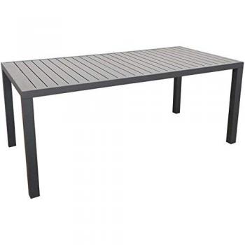 Alizé - Table extérieure en aluminium plateau à lattes Alice 180 cm