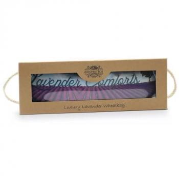 Bolsa de trigo de lujo con aroma a lavanda en caja de regalo