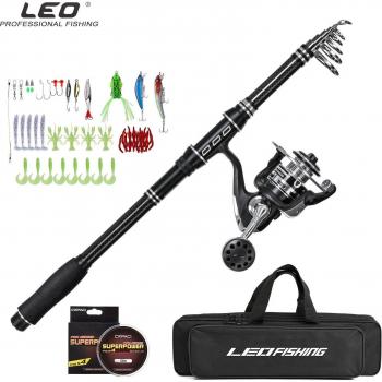 Kit de pêche LEOFISHING en fibre de carbone