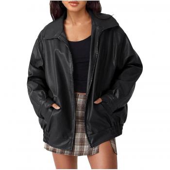 Chaqueta de Cuero para Moto Mujer