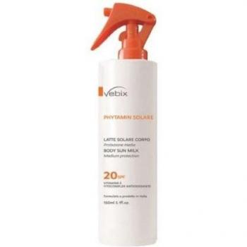 Vebix phytamin solare latte solare corpo no gas spf20 150 ml