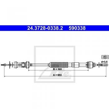 Cable de Embrague ATE 24.3728-0338.2