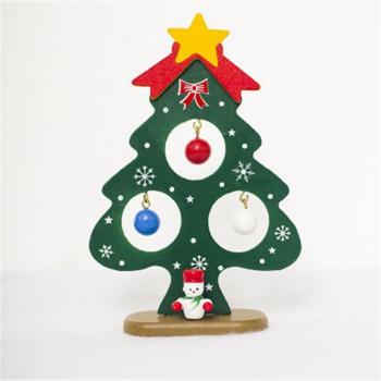 Décoration miniature en bois pour arbre de Noël