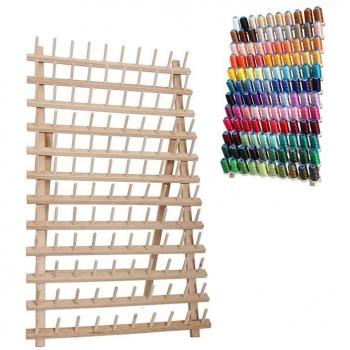 Support de Fil en Bois pour Couture 120 Bobines