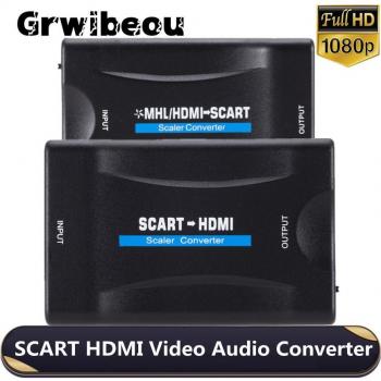 Grwibeou SCART zu HDMI 1080P Video Konverter