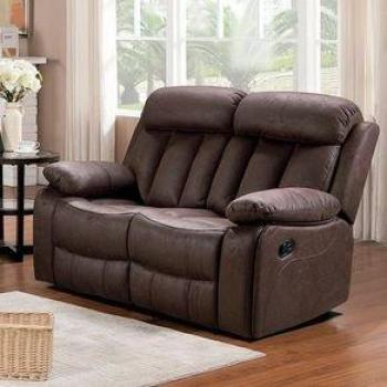 Sofá Reclinable Madrid Deluxe 2P con Reposapiés Elevable Choco 101x152x97 cm