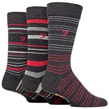Mens 3 Pair Farah Argyle Cotton Socks