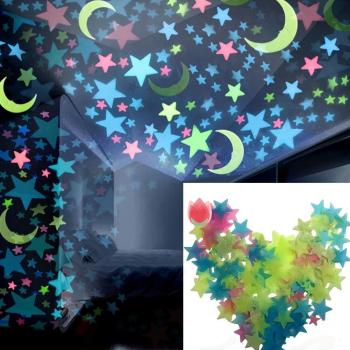 Fluorescent Celestial Wall Decals for Kids