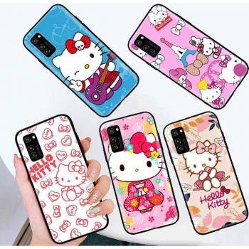 Zwarte hoes voor Xiaomi Poco X6 X4 M5 M6 F5 F6 C65 C55 C50 C51 C40 Pro Redmi 14C A3X 13C 12C 11T 10A 9C Note 7 6 8A Plus L-19 Hello Kitty Xiaomi Poco F3 buffelleer