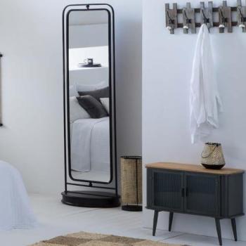 ALEXANDRA HOUSE Kit mueble bajo de metal y madera con 2 puertas