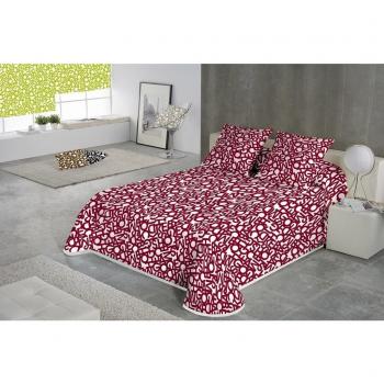 SABANALIA - Colcha Estampada Letras Rojo