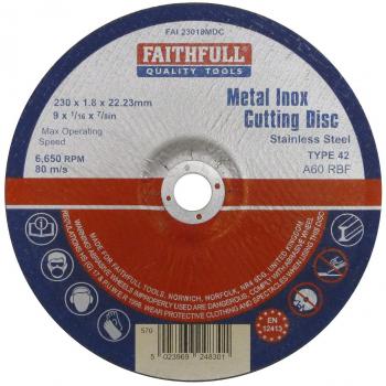Faithfull Slim Metal Cutting Disc 9 230 x 1.8 x 22mm
