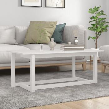 JINLEFU White Coffee Table 110x55x45 cm Solid Pine