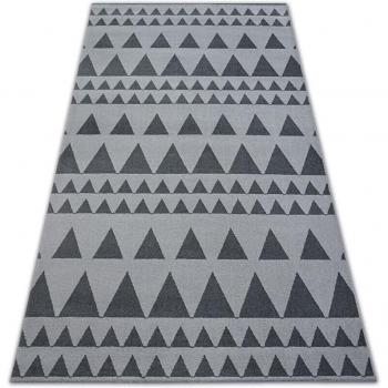 Tapis Rugsx SENSE Micro 81243 Triangles Noir/Argentin 120x170 cm