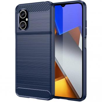Cover Smartphone Blu in Carbonio – Compatibile con Redmi Note 11E, Redmi 10 5G, Redmi 10 Prime+ 5G, Poco M4 5G