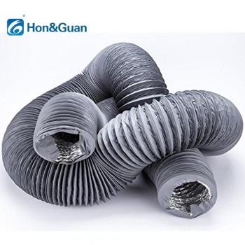 Manguera de ventilación flexible de aluminio Hon & Guan 5m/10m (4''~8'', gris)