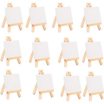 Künstler‑Set Mini‑Staffelei 24‑Stufen – 5 Zoll + 3 × 3 Zoll Mini‑Canvas