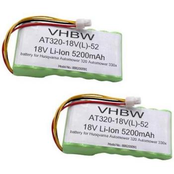 Pack batterie 18 V 5200 mAh pour Husqvarna 580 et 588 – 2 pièces