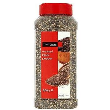 Chef's Larder Cracked Black Pepper 2 Pack 500g