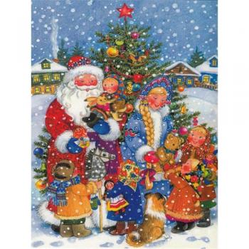 Vollrundes Diamanten-Bohrerset für Weihnachts-Snowman 20x30 cm – DIY 5‑D-Farbmalerei