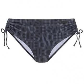Bikini slip Elbsand in grigio scuro e nero