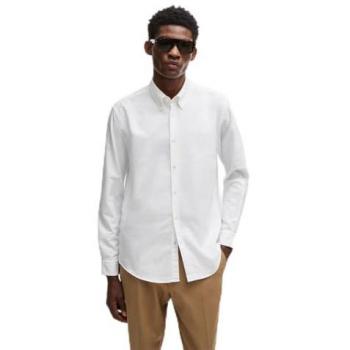 BOSS Hemd H-Roan Slim Fit Weiß Größe L