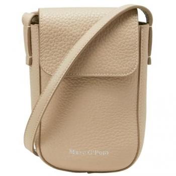 MARC O'POLO Handytasche aus genarbtem Rindleder, braun (camelfarben)