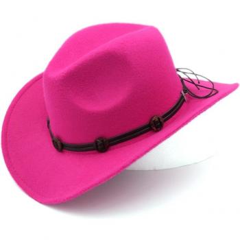 Vintage Western Cowboy Hut mit breiter steifer Krempe für Cowgirls, DIY-Band, Größe 56-58cm